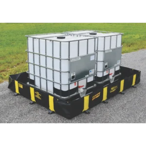 Bac de rétention souple pliable avec équerres