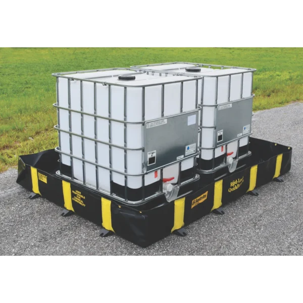 Bac de rétention souple pliable avec équerres