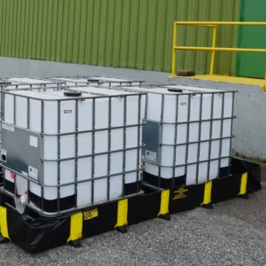 Bac de rétention souple pliable avec équerres